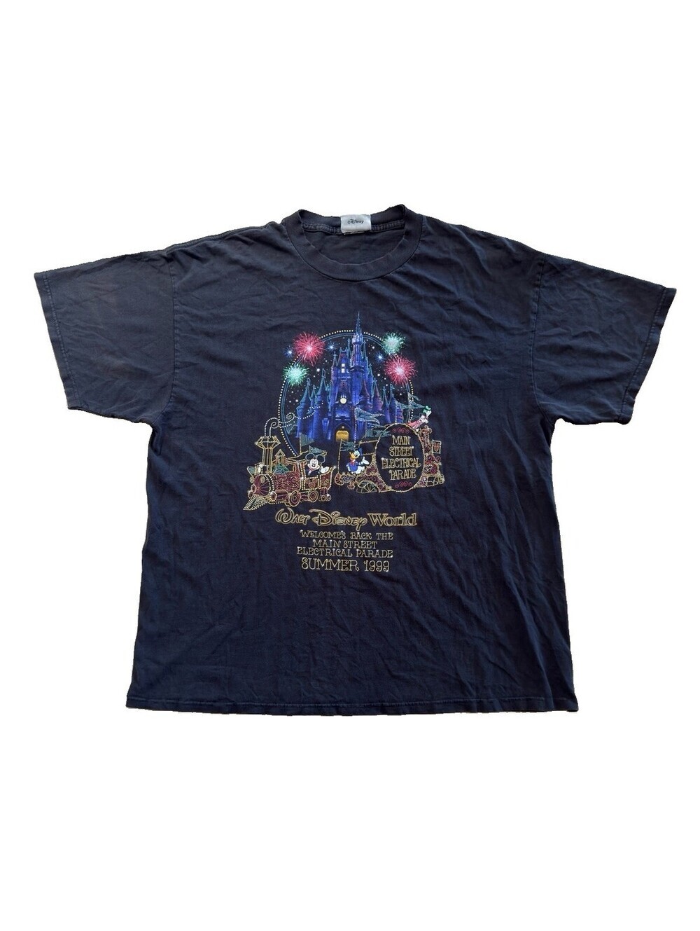 Vintage 1999 Walt Disney World Main Street Electrical Parade T Shirt XL Mickey